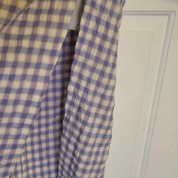 SPRING SARA Plaid Print Twist Front Split Midi Skirt -Casual /Club Style - Picture 4 of 5